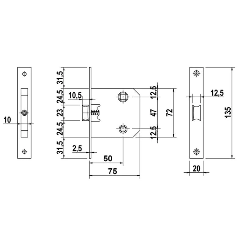 Unificados, Series 8890 y 8790 - Cerraduras para embutir en madera - Lince