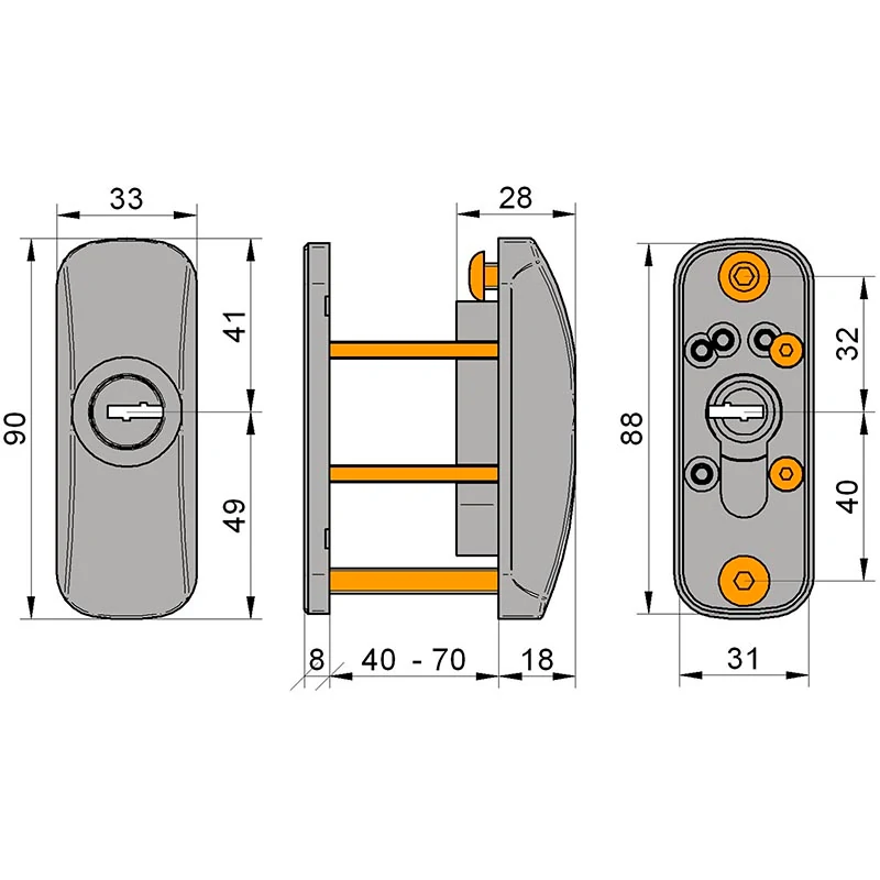 Escudo alta protección para puerta metálica SCUTUM 10300 medidas